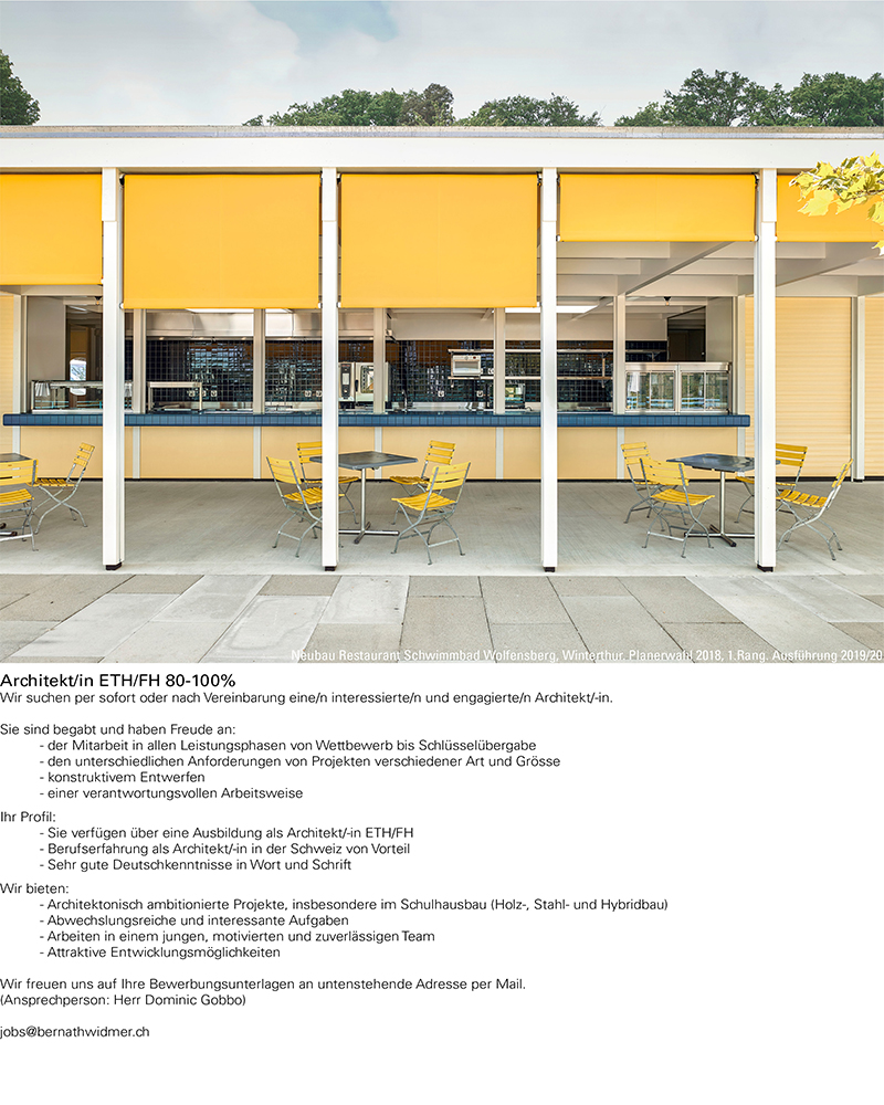 Stellenanzeige Architektin